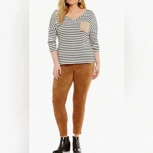 🆕NOHO Plus-Size Corduroy Corset Skinny Jeans 21🆕